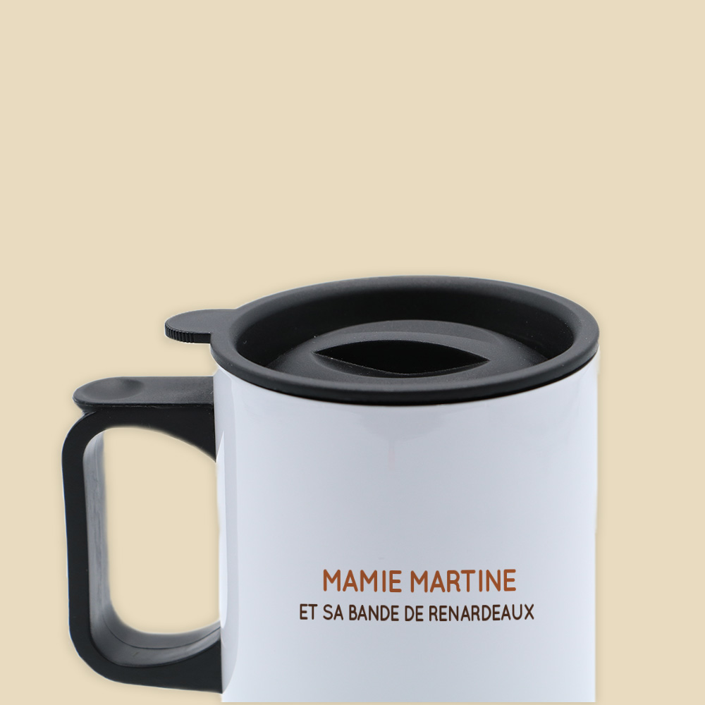 Mug isotherme personnalisé - Mamie Renard et sa meute