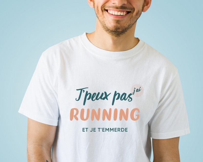 Tee shirt personnalisé homme - J'peux pas j'ai running