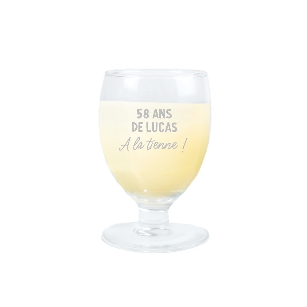 Verre à ricard ou pastis homme 58 ans