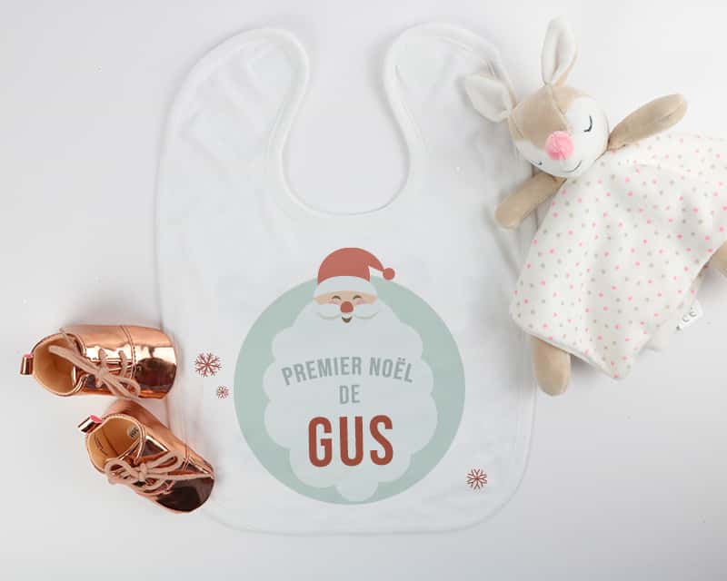 Bavoir bébé personnalisable - Mon premier Noël