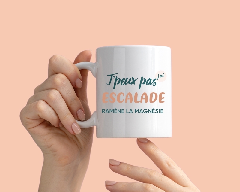 Mug personnalisé - J'peux pas j'ai escalade