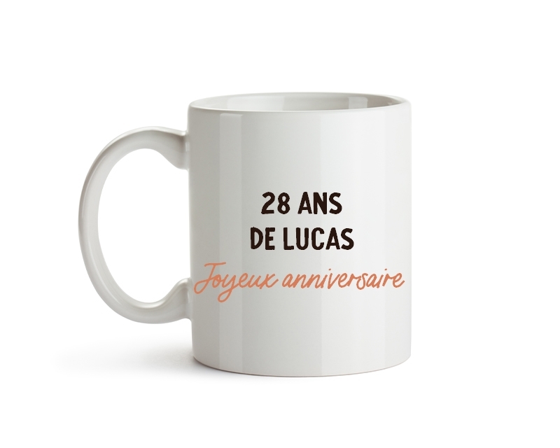 Mug personnalisable homme 28 ans