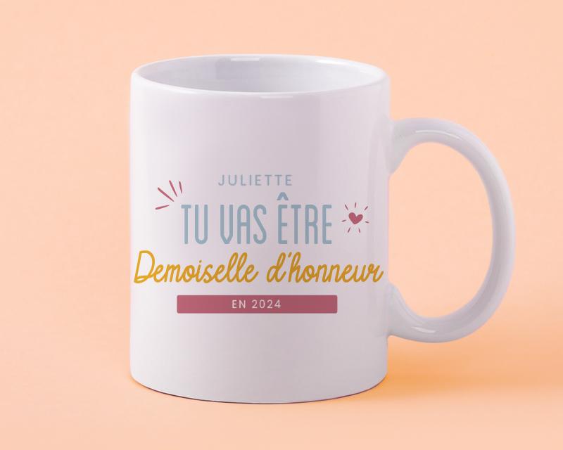 Mug personnalisé - Tu vas être demoiselle d'honneur