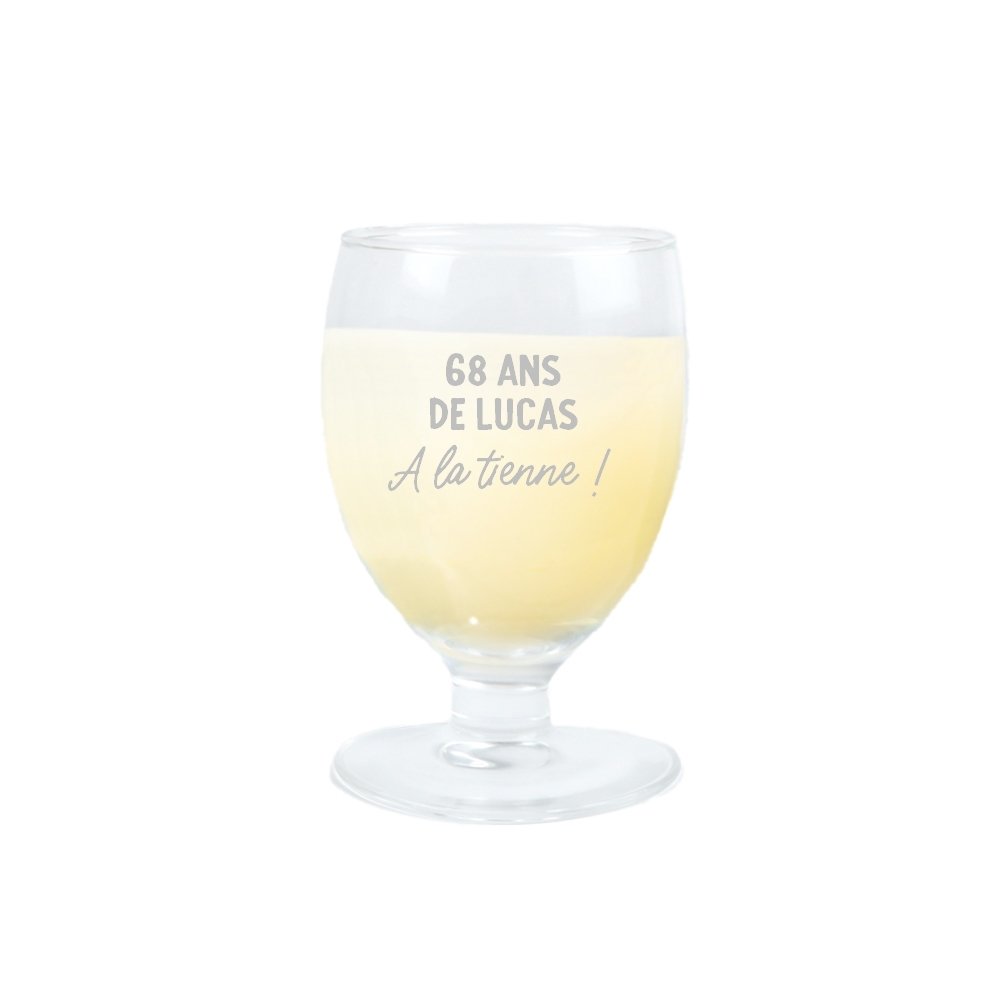 Verre à ricard ou pastis homme 68 ans