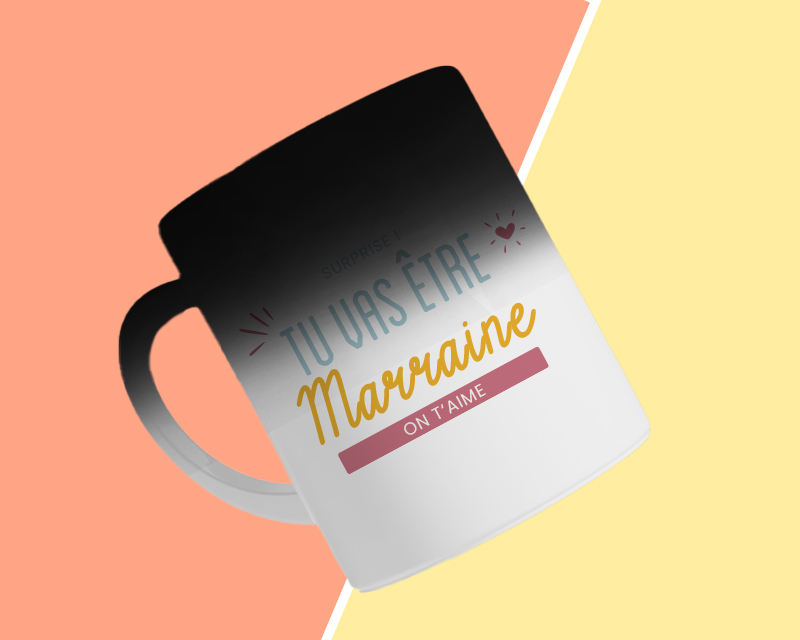 Mug personnalisé - Tu vas être marraine