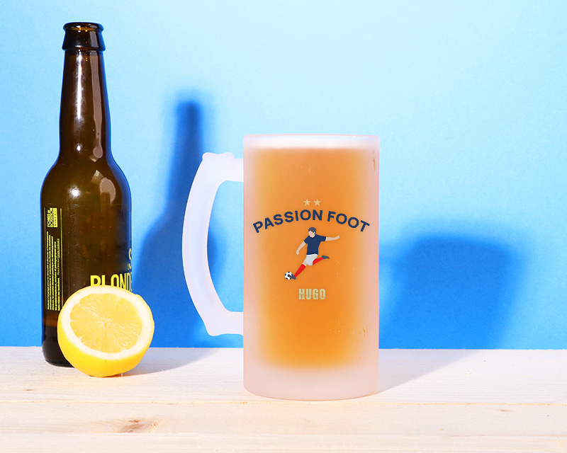 Chope de bière personnalisée - Passion Football