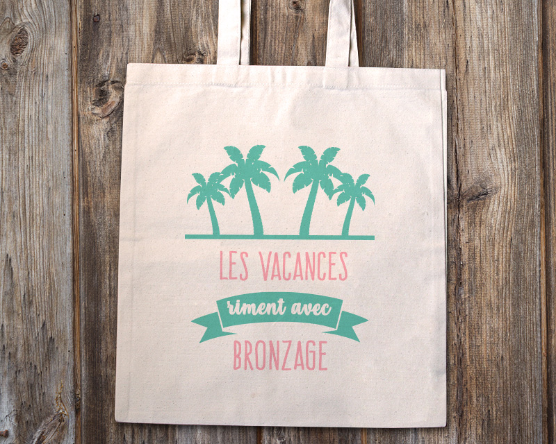 Tote bag personnalisé - Collection Été Palmier