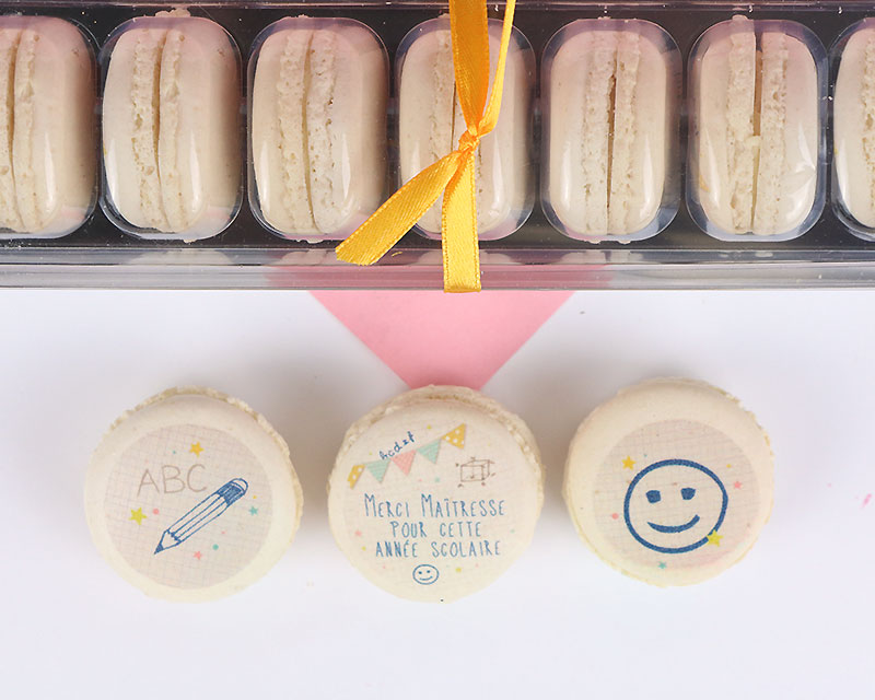 Macarons Personnalisables - Merci Maîtresse, Maître et ATSEM