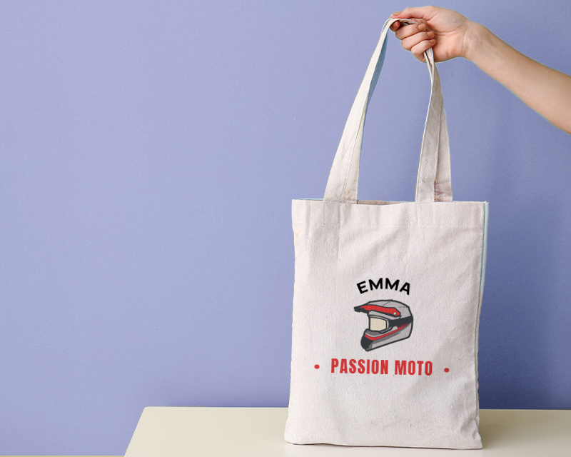 Tote bag personnalisé - Passion Moto