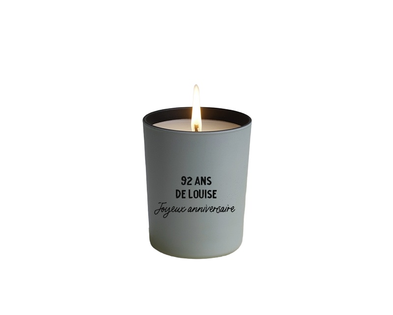 Bougie message personnalisable femme 92 ans