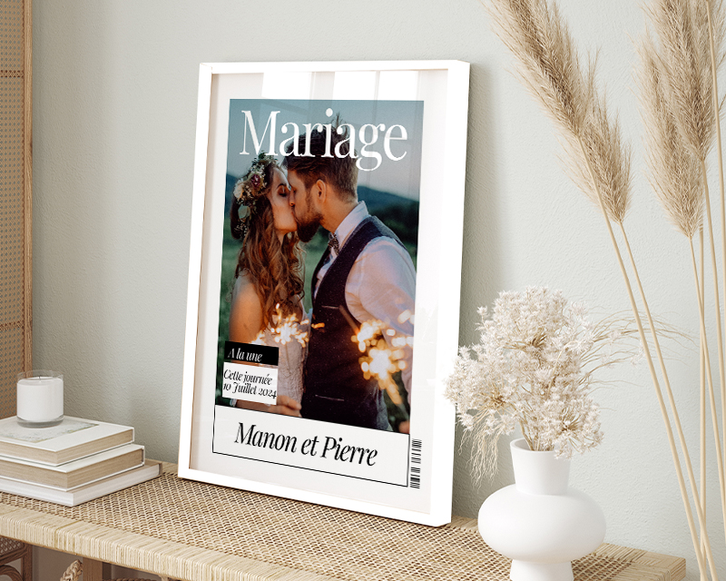 Poster photo personnalisé - Fausse Une de Magazine Couple