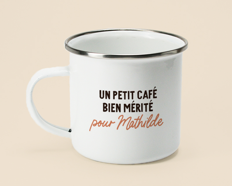 Mug personnalisé émaillé - Message