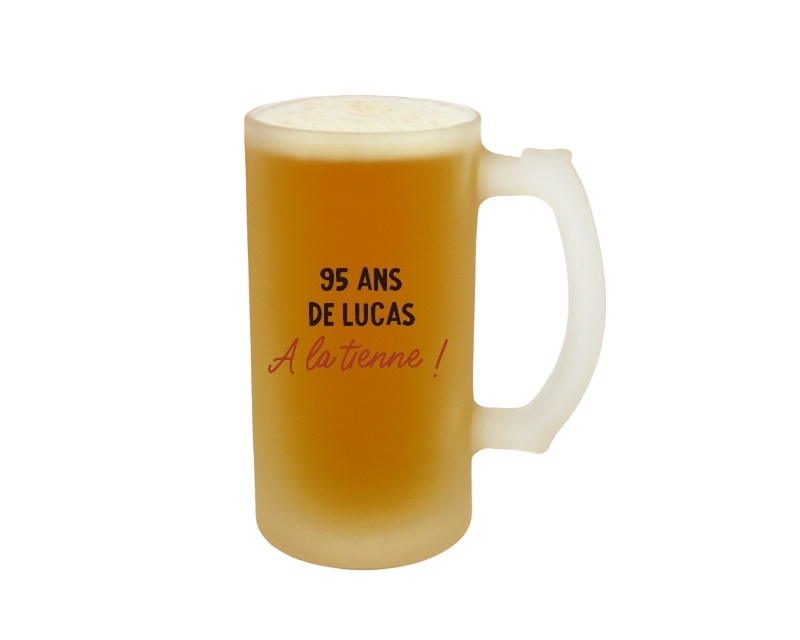 Verre à bière personnalisable homme 95 ans