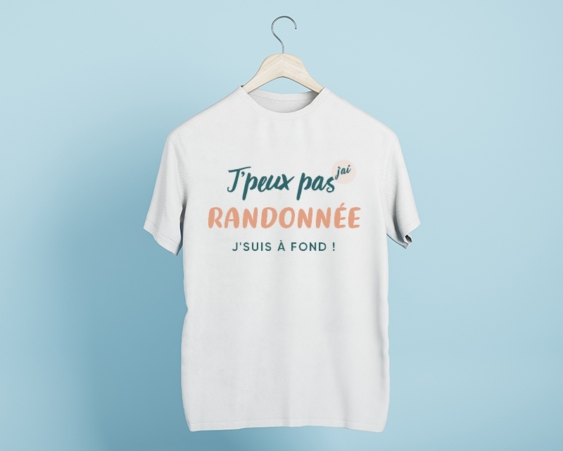 Tee shirt personnalisé homme - J'peux pas j'ai randonnée