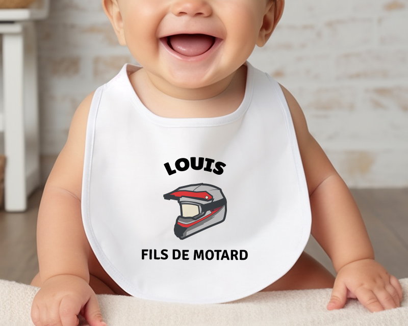 Bavoir bébé personnalisé - Moto