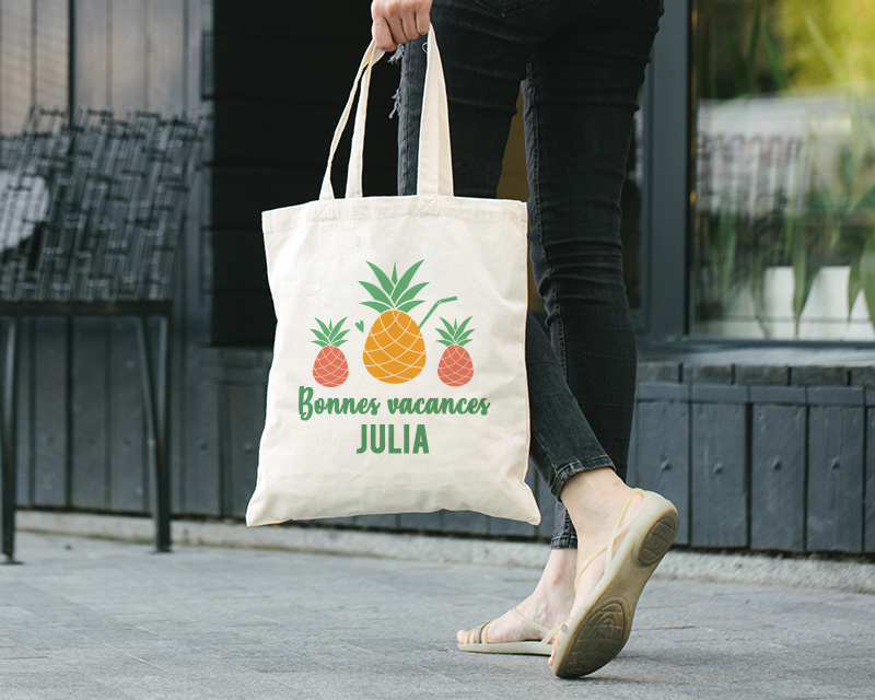 Tote bag personnalisé - Collection Été Ananas