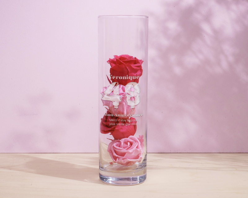 Vase Personnalisable Gravé - Collection ballons d'anniversaire