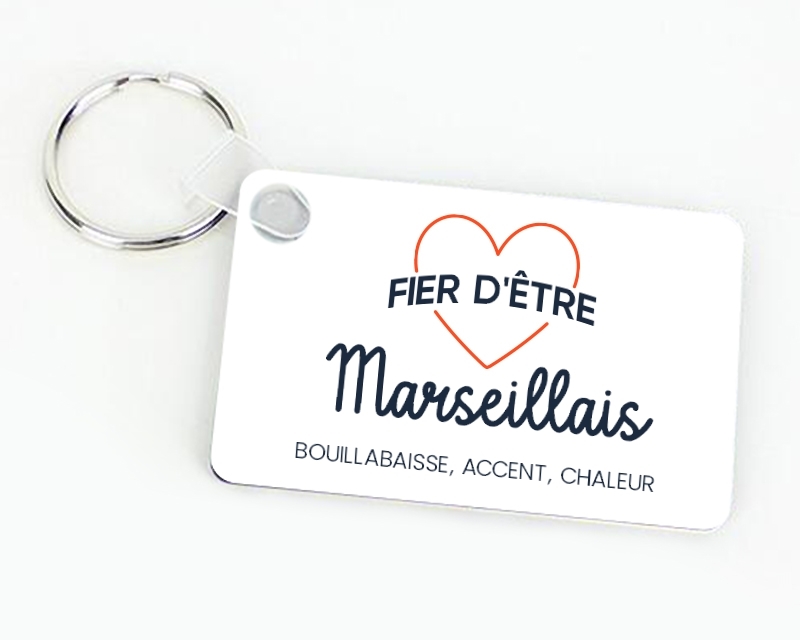 Porte-clés personnalisable - Fier d'être Marseillais