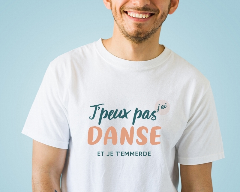 Tee shirt personnalisé homme - J'peux pas j'ai danse