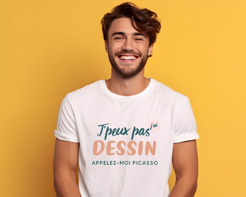 Tee shirt personnalisé homme - J'peux pas j'ai dessin