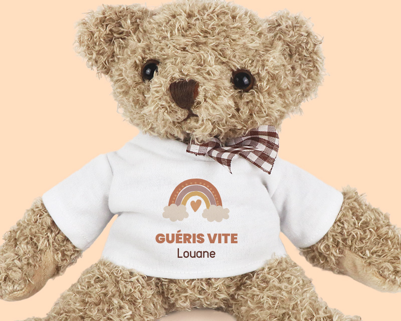 Ourson en peluche personnalisable - Bon rétablissement