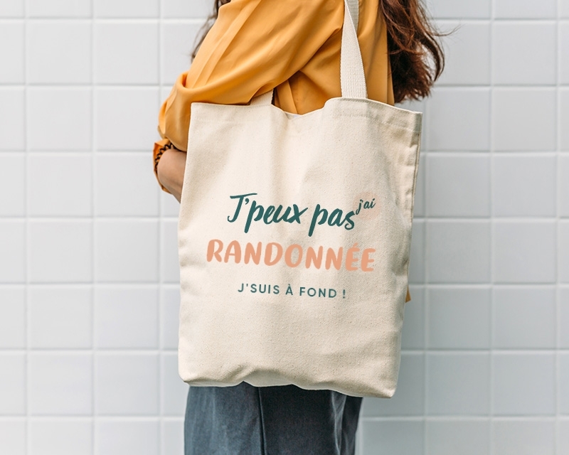 Tote bag personnalisable - J'peux pas j'ai randonnée