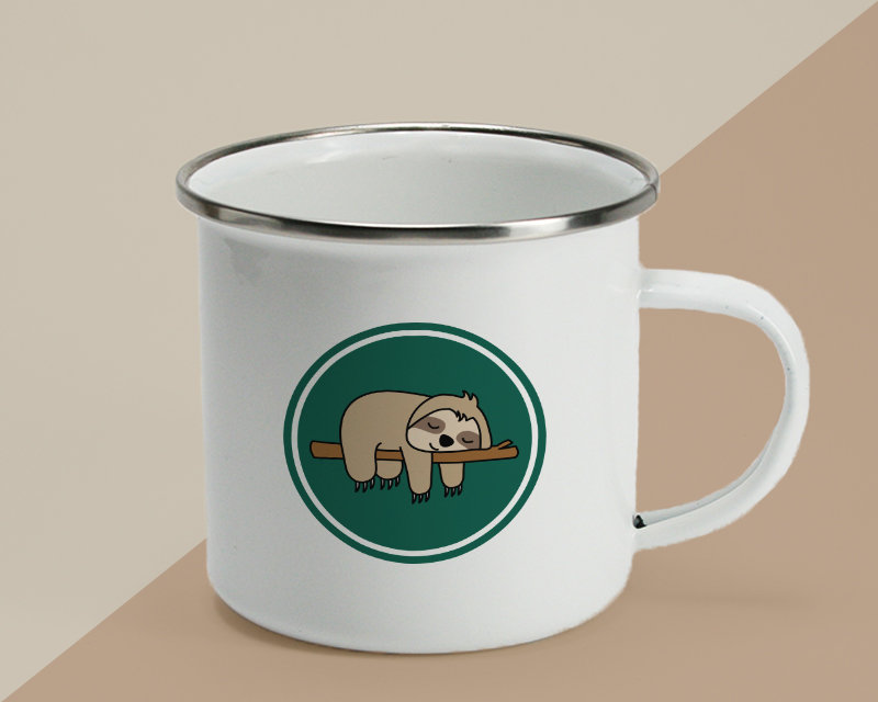 Mug émaillé personnalisé - Paresseux