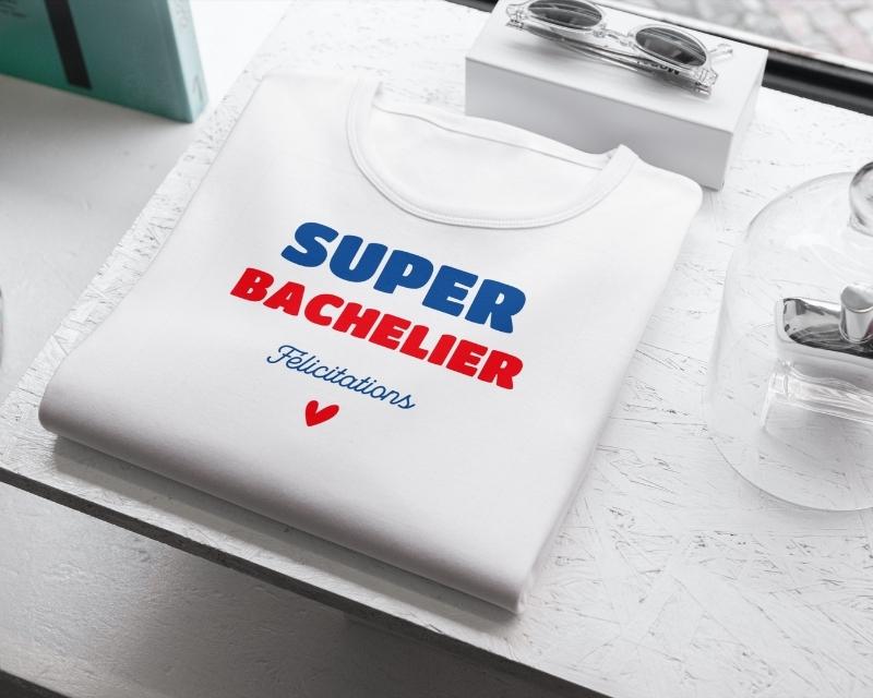 Tee shirt personnalisé homme - Super Bachelier