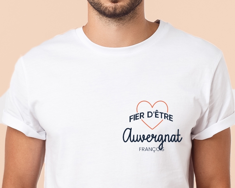 Tee shirt personnalisé homme - Fier d'être Auvergnat