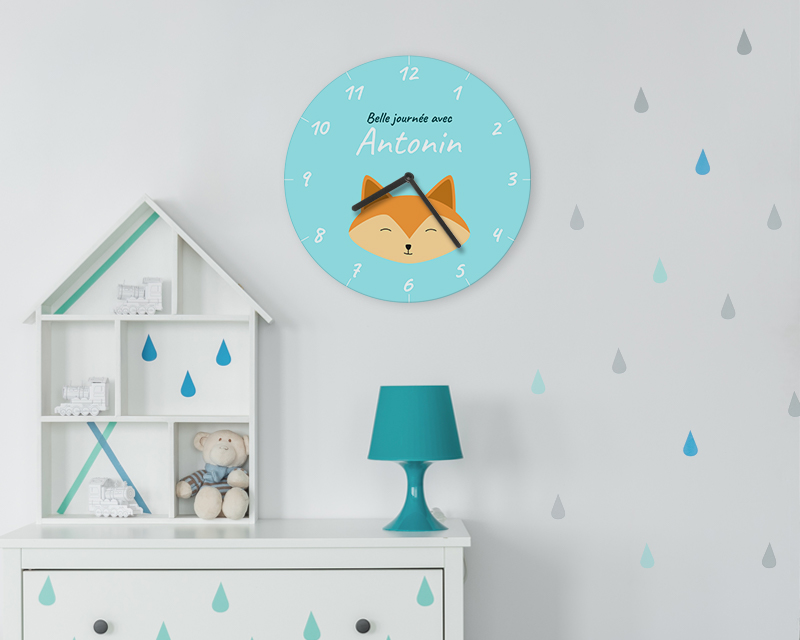 Horloge Personnalisable - Petit Renard