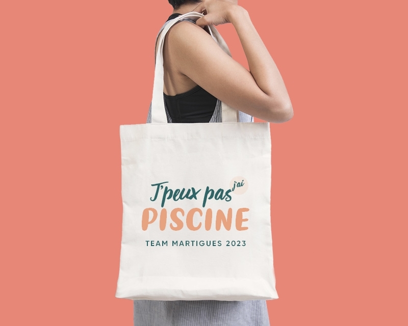 Tote bag personnalisable - J'peux pas j'ai piscine