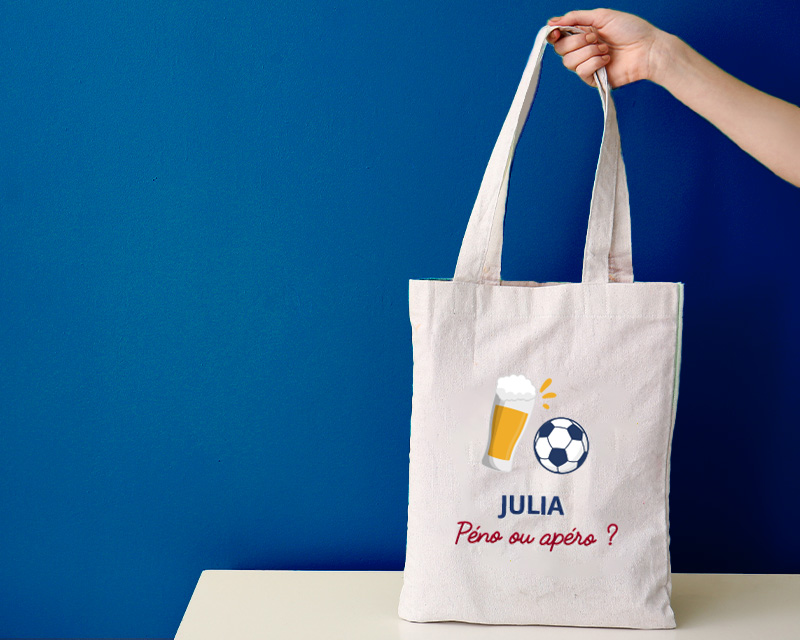 Tote bag personnalisé - Apéro Foot