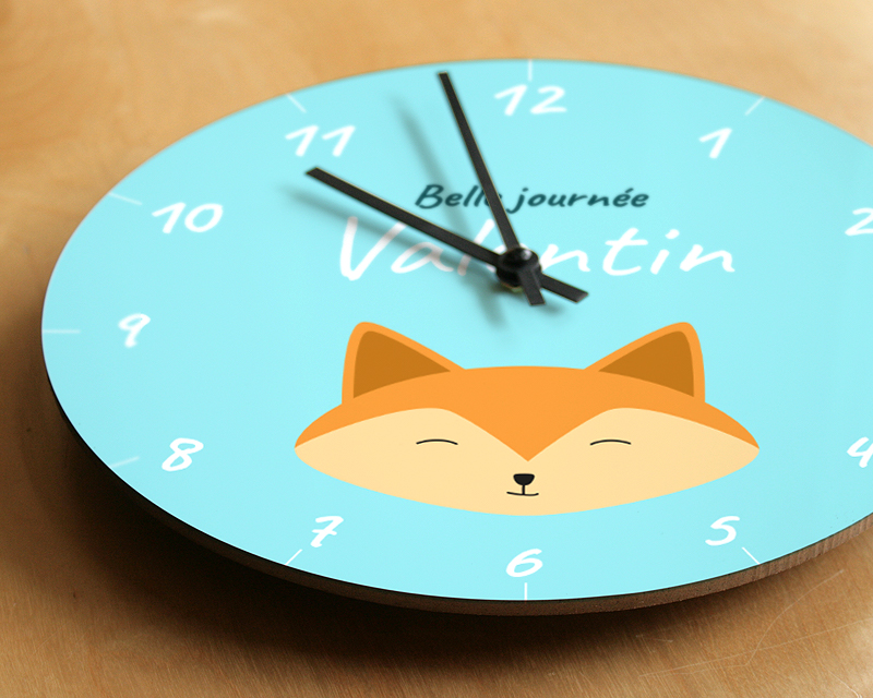 Horloge Personnalisable - Petit Renard