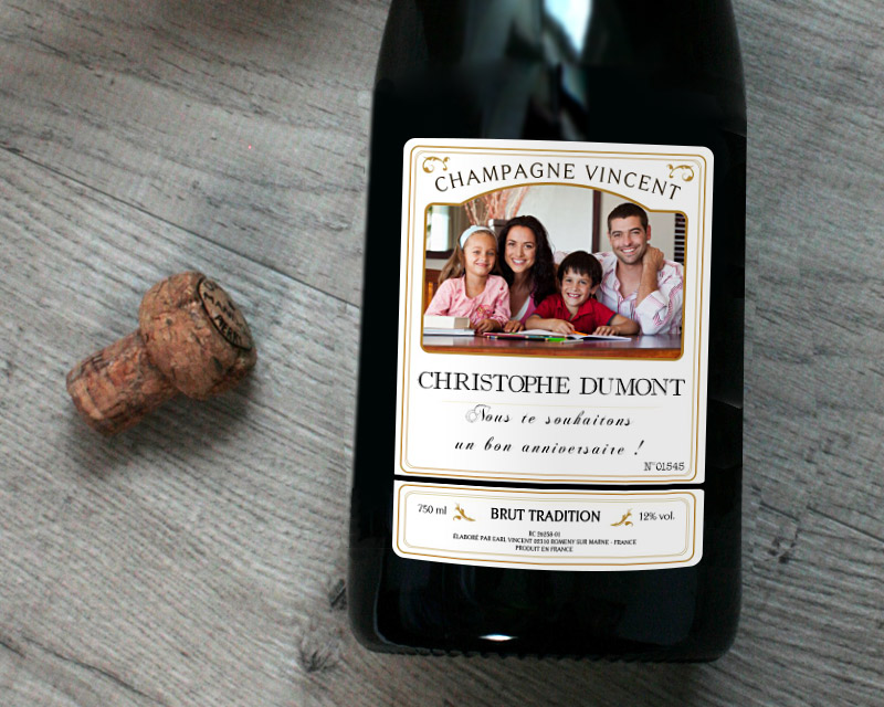 Bouteille de champagne personnalisée - Photo