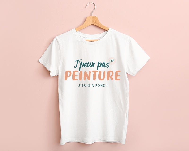 Tee shirt personnalisé femme - J'peux pas j'ai peinture