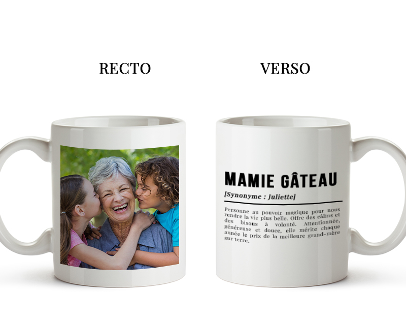 Mug personnalisé photo - Définition Mamie