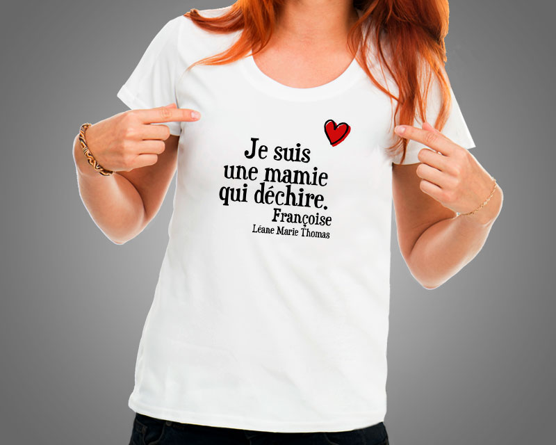 Tee shirt personnalisé femme - Je suis une fille qui déchire