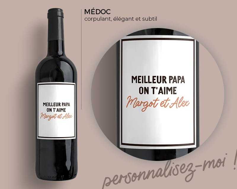 Bouteille de vin personnalisable homme 95 ans