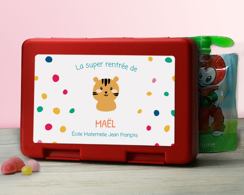 Boîte à goûter personnalisable - Collection Animaux