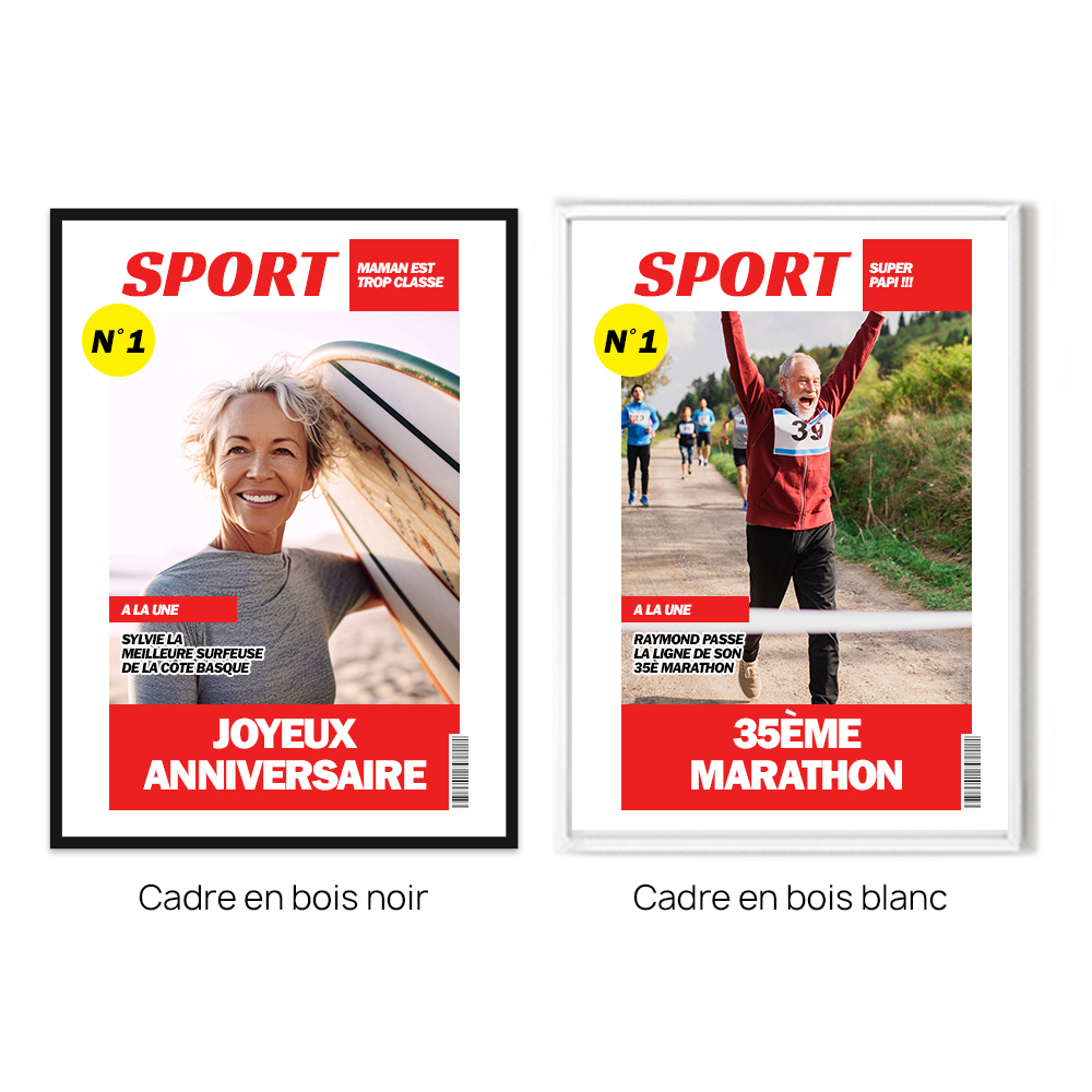 Poster photo personnalisé - Fausse Une de Journal Sport