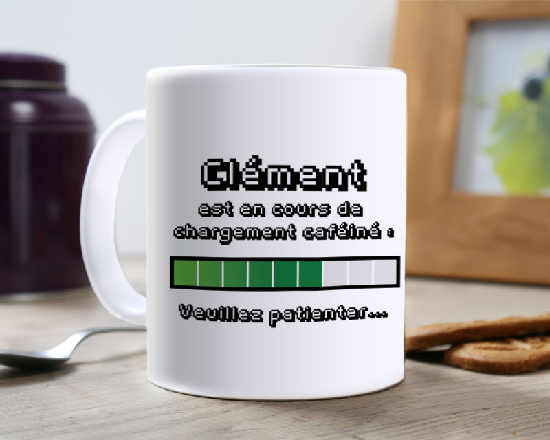 Mug personnalisé prénom - Chargement caféiné