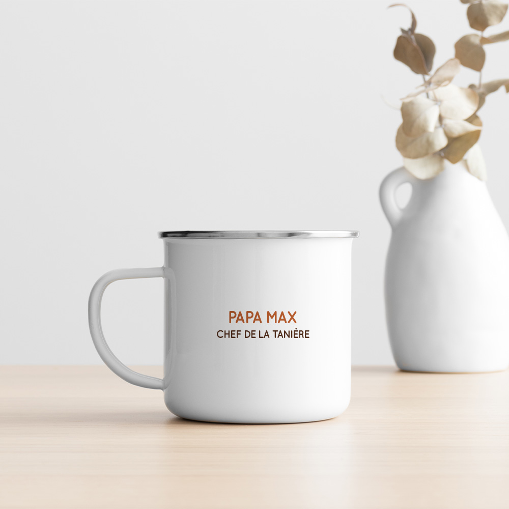 Mug personnalisé émaillé - Papa Renard et sa meute