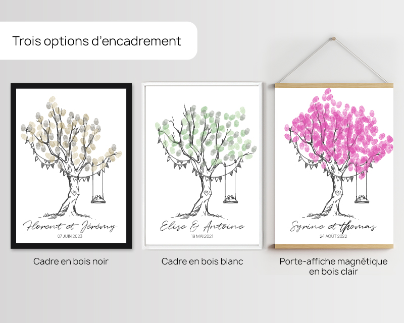 Affiche personnalisée - Arbre à empreintes mariage