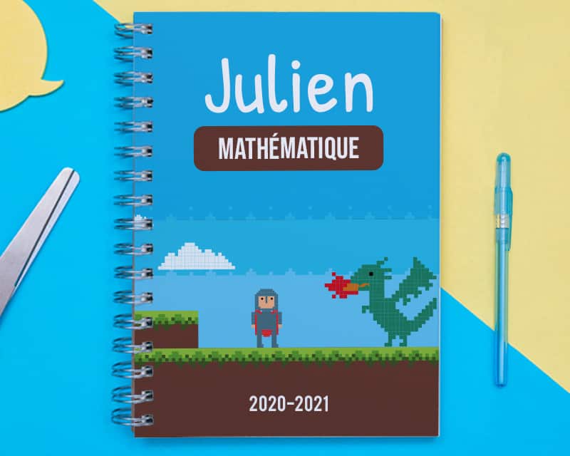 Cahier personnalisable - Jeux Vidéo Rétro - Version Garçon