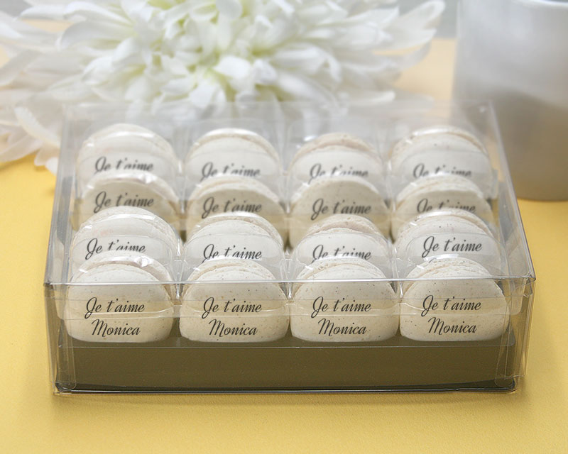 Macarons personnalisés Message