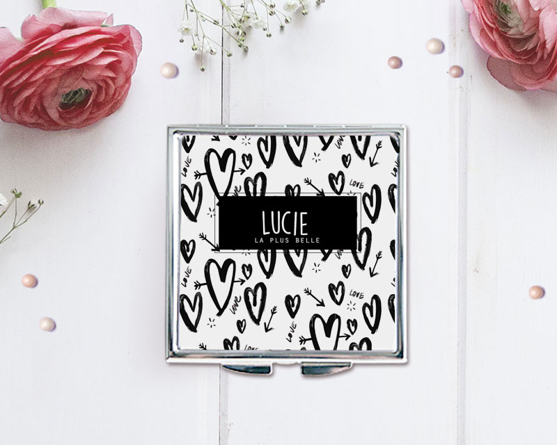 Miroir de sac Coeur Love