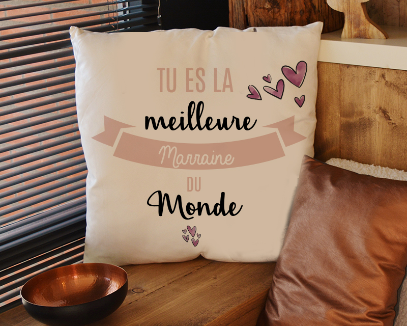 Coussin personnalisé femme - Meilleure du monde