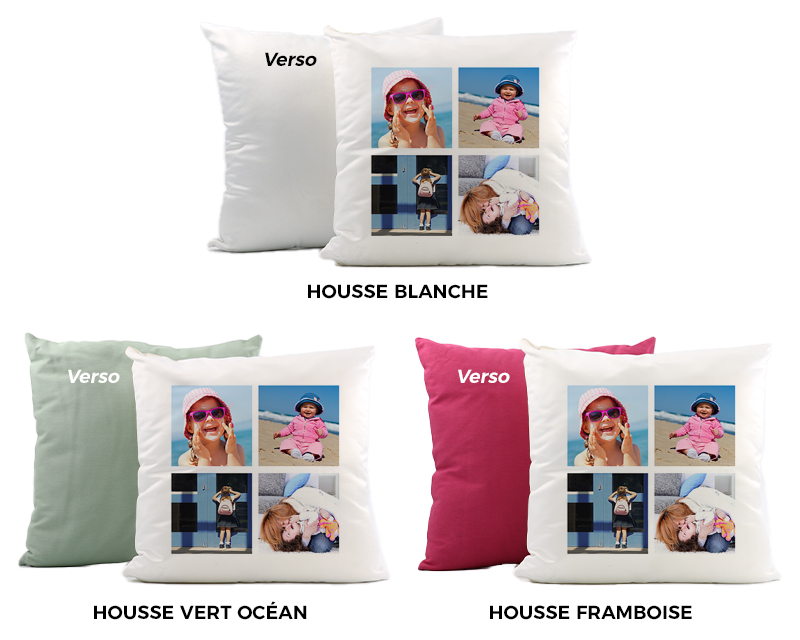 Coussin personnalisé - 4 Photos