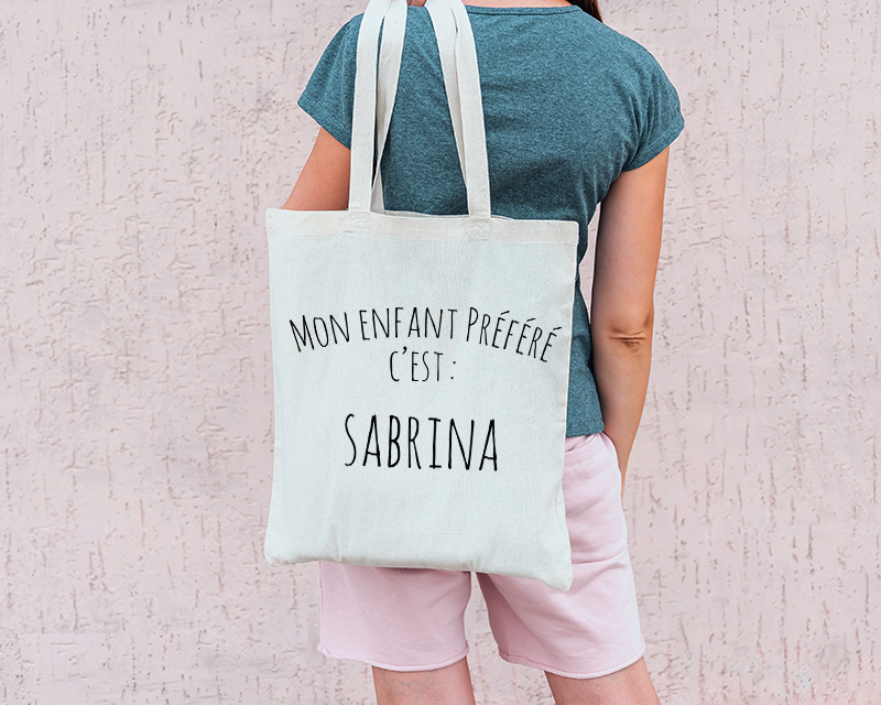 Tote bag Personnalisable - Mon enfant préféré - 100% coton naturel