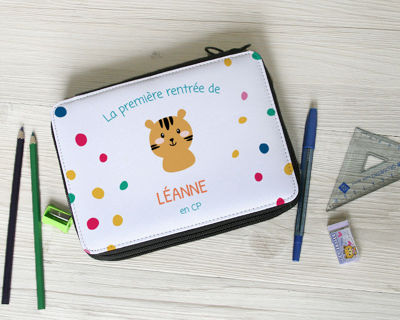 Trousse d'école personnalisable avec fournitures - Collection Animaux